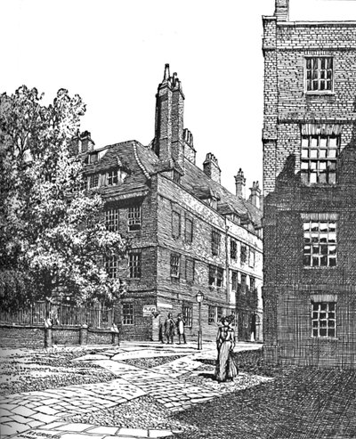 Cliffords Inn, Blick nach Nordosten von Unbekannt