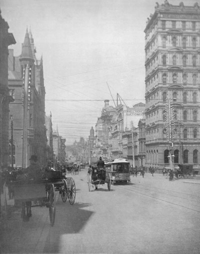 Collins Street, Melbourne, 19. Jahrhundert von Unbekannt