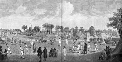 Cricket in Moulsey Hurst, 1890 von Unbekannt