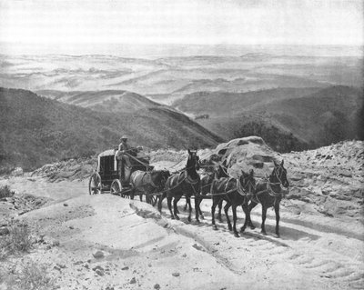 Überquerung des San Marcos Pass, Kalifornien, USA, um 1900 von Unbekannt