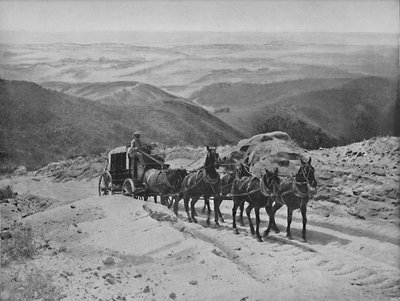 Überquerung des San Marcos Pass, Kalifornien, ca. 1897 von Unbekannt