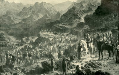 Überquerung des Zamburak Kotal von Unbekannt