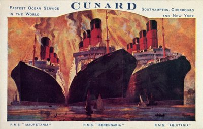 Cunard-Ozeandampfer, 1920er Jahre von Unbekannt