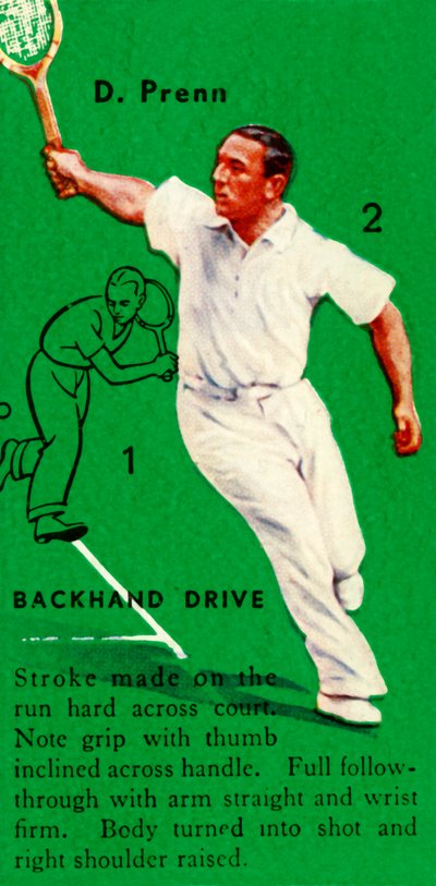 D. Prenn - Rückhand-Drive, um 1935 von Unbekannt