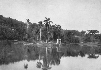 Die Insel im See von Kandy von Unbekannt