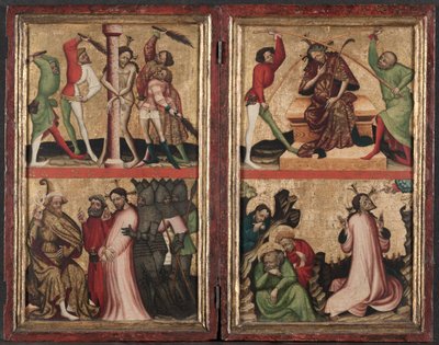 Diptychon mit der Passion Christi, um 1400 von Unbekannt