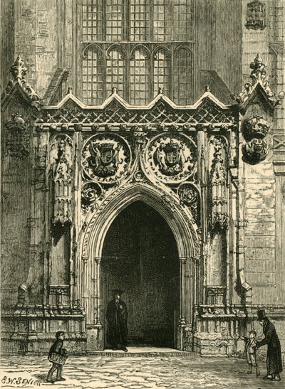 Türöffnung der Kings College Chapel von Unbekannt