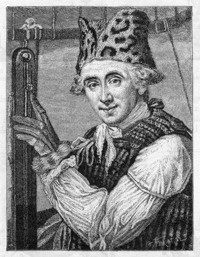 Dr. John Jeffries, amerikanischer Ballonfahrer, 1786 von Unbekannt