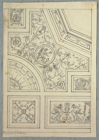 Zeichnung, Entwurf für eine Decke, ca. 1800 von Unbekannt