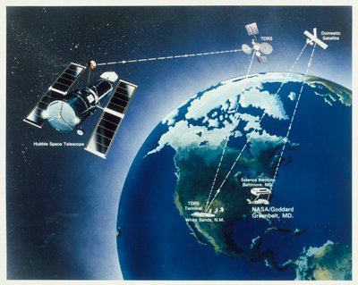 Zeichnung des Hubble-Teleskops, 1980er Jahre von Unbekannt