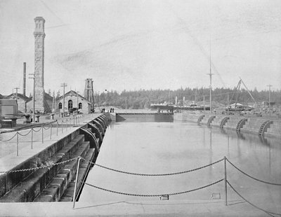 Trockendock in Esquimalt, British Columbia, ca. 1897 von Unbekannt