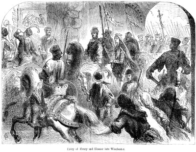 Einzug von Heinrich und Eleonore in Winchester von Unbekannt