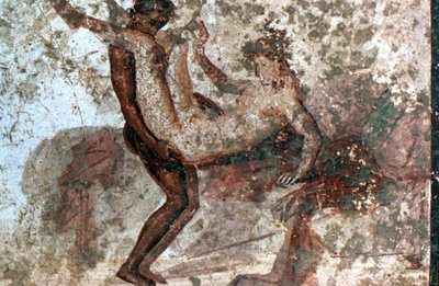 Erotisches Wandgemälde, Pompeji, Italien von Unbekannt