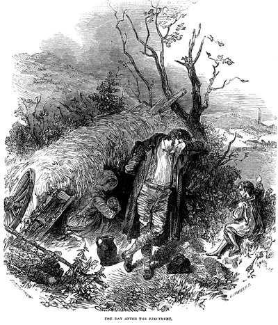 Delogierte irische Bauernfamilie, 1848 von Unbekannt