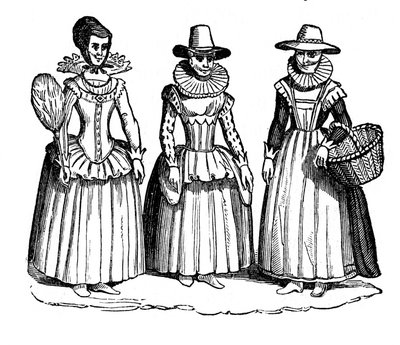 Weibliche Tracht, 17. Jahrhundert, 1910 von Unbekannt