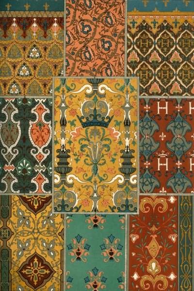 Französische Renaissance-Teppichmalerei, 1898 von Unbekannt