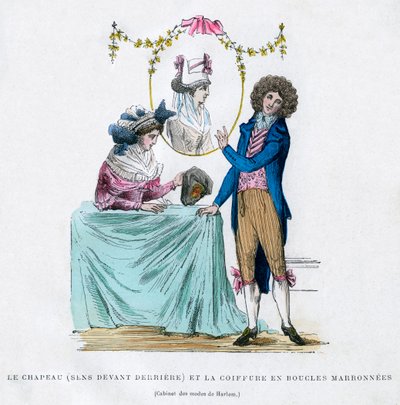 Französische Mode und Frisur, frühes 19. Jahrhundert 1882-1884 von Unbekannt