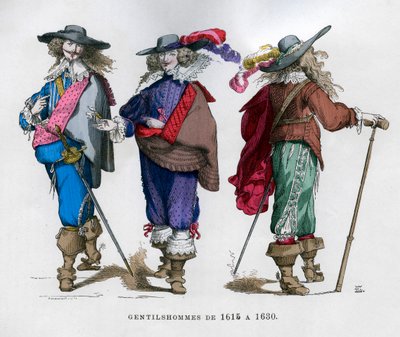 Französische Herrenmode, 1615-1630, 1882-1884 von Unbekannt