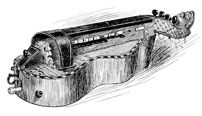 Französische Drehleier oder Vielle, ca. 1750, 1901 von Unbekannt