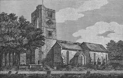 Fulham Kirche im Jahr 1812 von Unbekannt