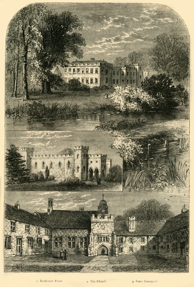 Fulham Palace im Jahr 1798, um 1878 von Unbekannt