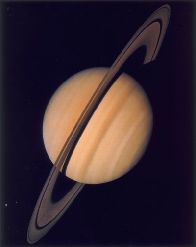 Gesamtansicht von Saturn und seinen Ringen, 1980 von Unbekannt
