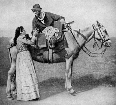 Gaucho-Liebespaare tauschen Mate-Becher, Argentinien von Unbekannt