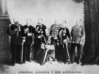 General Calleja und sein Stab, um 1910 von Unbekannt