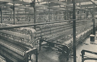 Gesamtansicht des Spinnsaals von Unbekannt