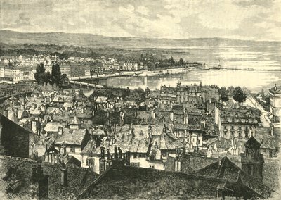Genf, Blick auf den See, 1890 von Unbekannt