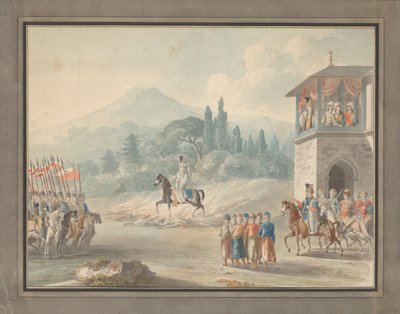 Georgische Kavallerieparade, ca. 1780 von Unbekannt