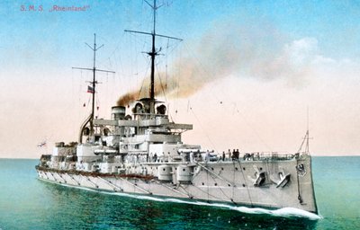 Deutsches Schlachtschiff Rheinland, ca. 1910-1918 von Unbekannt