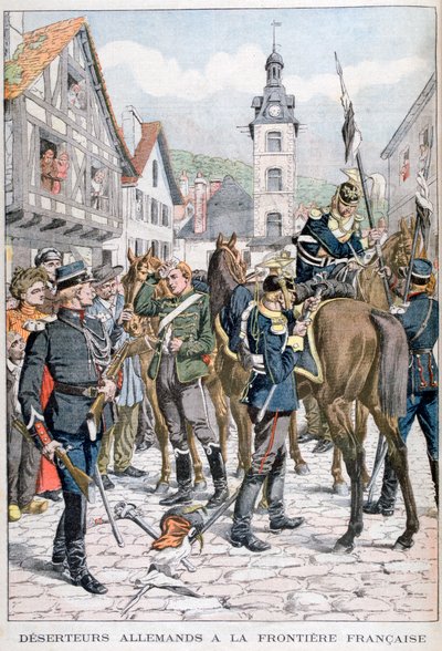 Deutsche Deserteure an der französischen Grenze, 1903 von Unbekannt