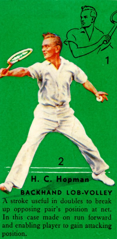 H. C. Hopman - Rückhand-Lob-Volley, um 1935 von Unbekannt