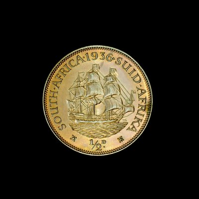 Halb-Penny-Münze, Südafrika von Unbekannt