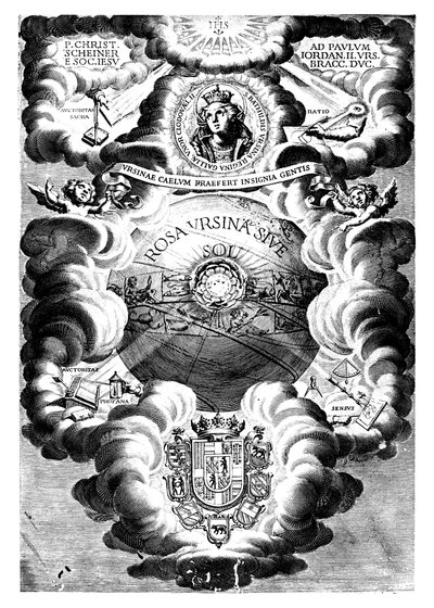 Halbtitel von Rosa Ursina, von Christopher Scheiner, 1630 von Unbekannt