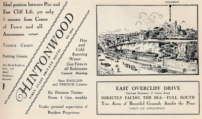 Hintonwood - Erstklassiges Privathotel, 1929 von Unbekannt