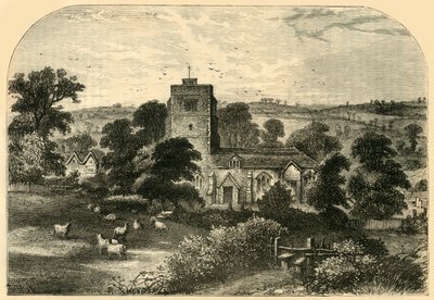 Hornsey Kirche im Jahr 1750, um 1876 von Unbekannt