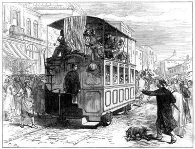 Pferdebahn, Konstantinopel, 1877 von Unbekannt