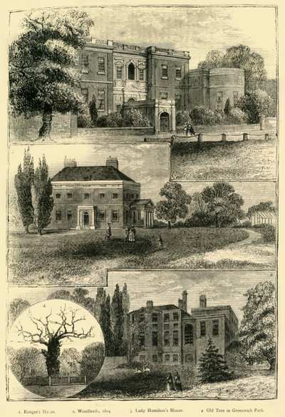 Häuser rund um den Greenwich Park, um 1878 von Unbekannt