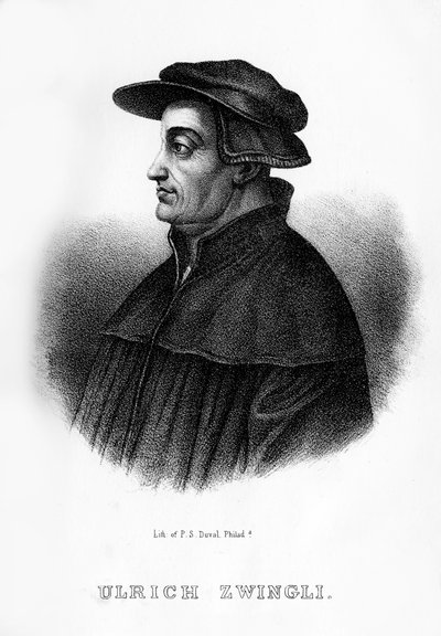 Huldrych Zwingli, Schweizer Theologe, 1854 von Unbekannt