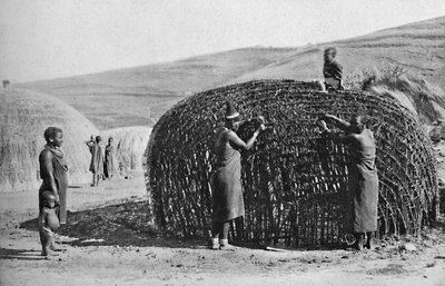 Hüttenbau in Zululand von Unbekannt