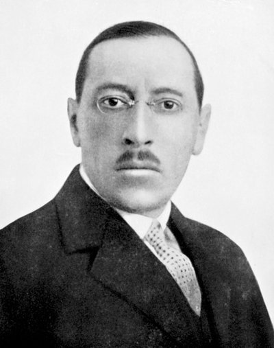 Igor Strawinsky, russischstämmiger Komponist, ca. 1920 von Unbekannt