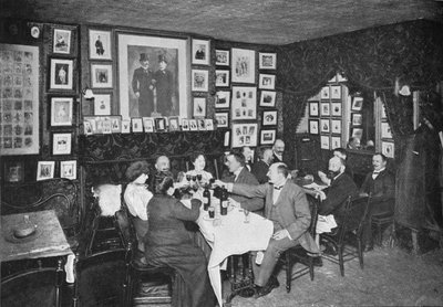 Im Künstlerclub, London, um 1901 von Unbekannt