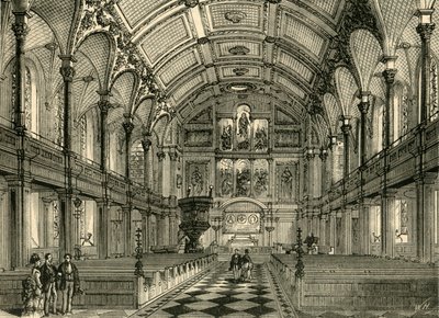 Innenraum der St. Andrews Kirche, um 1872 von Unbekannt