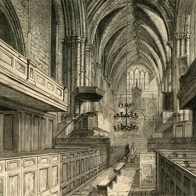 Innenraum der St. Saviours Kirche, um 1878 von Unbekannt