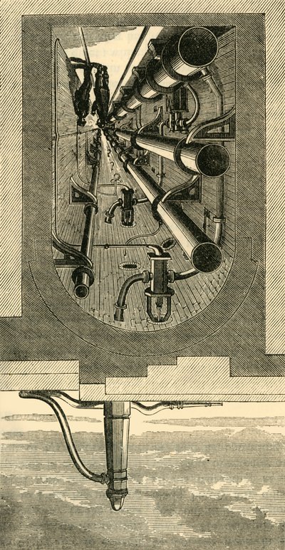 Innenansicht der U-Bahn, Holborn Viaduct, ca. 1876 von Unbekannt