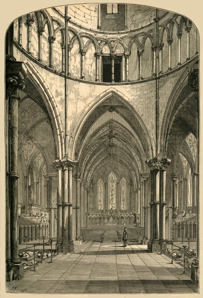 Innenraum der Temple Church, 1870, 1897 von Unbekannt