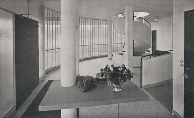 Innenraum der Villa in Poissy, 1933 von Unbekannt