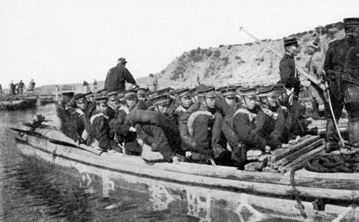Japanische Truppen landen in Chinnampo, Russisch-Japanischer Krieg von Unbekannt